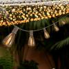 JONATHAN Y JYL8704B 10-Light Indoor/Outdoor 10 ft. Rustic Industrial LED ST38 Clear Bulb String Lights for Patio, Porch, Backyard, Café, White(White – LED)