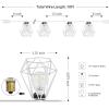 JONATHAN Y JYL8705A Indoor Outdoor Contemporary Transitional Incandescent G40 Diamond Cage String Lights Garden Patio Backyard Porch Balcony, 10 ft. 10-Light, Black(White)
