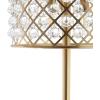 JONATHAN Y JYL9000A Elizabeth 60″ Crystal/Metal LED Floor Lamp, Contemporary, Transitional, Elegant, Geometric, Office, Living Room, Family Room, Dining Room, Bedroom, Hallway, Foyer, Brass Gold/Clear(Brass Gold)