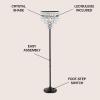 JONATHAN Y JYL9001A Juliette 60″ Crystal/Metal Floor Lamp, Contemporary, Modern, Transitional, Art Deco Style, Elegant, Office, Living Room, Family Room, Dining Room, Bedroom, Bronze/Clear