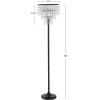 JONATHAN Y JYL9001A Juliette 60″ Crystal/Metal Floor Lamp, Contemporary, Modern, Transitional, Art Deco Style, Elegant, Office, Living Room, Family Room, Dining Room, Bedroom, Bronze/Clear