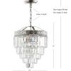 JONATHAN Y JYL9006B Wyatt 12″ 2-Light Crystal LED Chandelier Contemporary,Classic,Traditional Dimmable, Adjustable, for Foyer, Closet, Dining Room, Kitchen, Bronze/Clear(Silver)