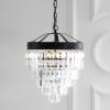 JONATHAN Y JYL9006B Wyatt 12″ 2-Light Crystal LED Chandelier Contemporary,Classic,Traditional Dimmable, Adjustable, for Foyer, Closet, Dining Room, Kitchen, Bronze/Clear(Black)