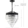 JONATHAN Y JYL9006B Wyatt 12″ 2-Light Crystal LED Chandelier Contemporary,Classic,Traditional Dimmable, Adjustable, for Foyer, Closet, Dining Room, Kitchen, Bronze/Clear(Black)