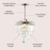 JONATHAN Y JYL9006B Wyatt 12″ 2-Light Crystal LED Chandelier Contemporary,Classic,Traditional Dimmable, Adjustable, for Foyer, Closet, Dining Room, Kitchen, Bronze/Clear(Silver)