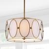 JONATHAN Y JYL9008A Violetta 3-Light 19″ Metal LED Pendant, Contemporary, Modern, Transitional, Office, Living Room, Family Room, Dining Room, Kitchen, Bedroom, Bathroom, Hallway, Foyer, Gold/White(Gold)