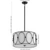 JONATHAN Y JYL9008A Violetta 3-Light 19″ Metal LED Pendant, Contemporary, Modern, Transitional, Office, Living Room, Family Room, Dining Room, Kitchen, Bedroom, Bathroom, Hallway, Foyer, Gold/White(Oil-Rubbed Bronze)