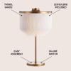 JONATHAN Y JYL9045A Coco 27.5″ Fringed/Metal LED Table Lamp Contemporary Transitional Bedside Desk Nightstand Lamp for Bedroom Living Room Office College Bookcase LED Bulbs Included, Gold