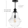 JONATHAN Y JYL9046A Adam 16″ Adjustable Metal/Glass LED Pendant, Oil Rubbed Bronze Classic;Cottage;French Country;Transitional;Rustic, Dimmable, for Kitchen, Living Room,(12″)