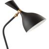 JONATHAN Y JYL9065A Albert 21.5″ Iron Retro Mid-Century LED Table Lamp Contemporary Glam Bedside Desk Nightstand Lamp for Bedroom Living Room Office College Bookcase, Black/Brass Gold(Black/Brass Gold)
