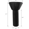 JONATHAN Y JYL9104A Archer 37″ Modern Minimalist Pleated Shade Floor Lamp for Bedroom, Living Room, Entryway, Office, Dining Room, Black(Black)
