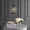JONATHAN Y JYL9506A Gabrielle Crystal/Metal LED Pendant Glam Contemporary Transitional Dimmable, Adjustable, for Dining, Living Room, Kitchen, Oil Rubbed Bronze, 8″(8″)