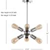 JONATHAN Y JYL9524A Jobs 17.5″ Sputnik Metal LED Chandelier, Contemporary, Modern, Midcentury, Space Age, Living Room, Family Room, Dining Room, Kitchen, Hallway, Foyer, Nickel