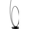 JONATHAN Y JYL9540A Looper 47″ Metal Modern Contemporary Oval Dimmable Integrated LED Floor Lamp, Black, Bedroom, Living Room, Office, Reading(Black)