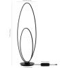 JONATHAN Y JYL9540A Looper 47″ Metal Modern Contemporary Oval Dimmable Integrated LED Floor Lamp, Black, Bedroom, Living Room, Office, Reading(Black)