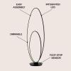 JONATHAN Y JYL9540A Looper 47″ Metal Modern Contemporary Oval Dimmable Integrated LED Floor Lamp, Black, Bedroom, Living Room, Office, Reading(Black)