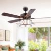 JONATHAN Y JYL9607A 52″ 3-Light Chrome Drum Shade LED Ceiling Fan + Remote, Traditional Farmhouse Rustic Industrial Bohemian Country Cottage Transitional Glam for Home, Kitchen, Living Room(Oil-Rubbed Bronze)
