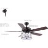 JONATHAN Y JYL9607A 52″ 3-Light Chrome Drum Shade LED Ceiling Fan + Remote, Traditional Farmhouse Rustic Industrial Bohemian Country Cottage Transitional Glam for Home, Kitchen, Living Room(Oil-Rubbed Bronze)