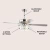 JONATHAN Y JYL9706A Mandy 52″ 3-Light Crystal Prism Drum LED Ceiling Fan with Remote, Transitional, Glam, Classic, Modern, Contemporary, Office, Bedroom, Living Room, Family Room, Dining Room, Chrome