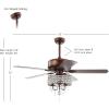 JONATHAN Y JYL9707A Becky 52″ Crystal LED Chandelier Fan with Remote, Classic, Glam, Traditional, Transitional for Home, Kitchen, Dining Room, Guest Room, Living Room, Oil Rubbed Bronze