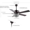 JONATHAN Y JYL9711A Cammy 52″ 3-Light Traditional Transitional Iron LED Ceiling Fan Glam Classic for Bedroom, Dining Room, Living Room, Kitchen, Oil Rubbed Bronze(Oil Rubbed Bronze)