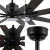 JONATHAN Y JYL9713A Octo 66″ 1-Light Contemporary Industrial Iron/Plastic Mobile-App/Remote-Controlled 6-Speed Ceiling Fan with Integrated LED Light, Black/Dark Brown Wood Finish(Black/Dark Brown Wood Finish)