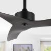 JONATHAN Y JYL9715A Aldrin 50″ Mobile-App/Remote-Controlled, 6-Speed Razor Ceiling Fan, Modern, Contemporary, Minimalist, Industrial, Coastal for Bedroom, Living Room, Office, Black(Dark Brown Wood)
