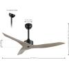 JONATHAN Y JYL9715A Aldrin 50″ Mobile-App/Remote-Controlled, 6-Speed Razor Ceiling Fan, Modern, Contemporary, Minimalist, Industrial, Coastal for Bedroom, Living Room, Office, Black(Gray Wood)