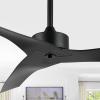JONATHAN Y JYL9715A Aldrin 50″ Mobile-App/Remote-Controlled, 6-Speed Razor Ceiling Fan, Modern, Contemporary, Minimalist, Industrial, Coastal for Bedroom, Living Room, Office, Black(Black)
