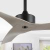 JONATHAN Y JYL9715A Aldrin 50″ Mobile-App/Remote-Controlled, 6-Speed Razor Ceiling Fan, Modern, Contemporary, Minimalist, Industrial, Coastal for Bedroom, Living Room, Office, Black(Gray Wood)