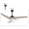 JONATHAN Y JYL9717B Sully 52″ 1-Light Mobile-App/Remote-Controlled, 6-Speed Propeller Integrated LED Ceiling Fan, Contemporary, Industrial, Cottage for Bedroom, Living Room, Office, Gray Wood(Gray Wood)