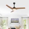 JONATHAN Y JYL9717B Sully 52″ 1-Light Mobile-App/Remote-Controlled, 6-Speed Propeller Integrated LED Ceiling Fan, Contemporary, Industrial, Cottage for Bedroom, Living Room, Office, Gray Wood(Light Brown Wood)