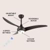 JONATHAN Y JYL9718C Aviator 52″ 1-Light Mobile-App/Remote-Controlled, 6-Speed Retro Swirl Integrated LED Ceiling Fan, Modern, Industrial, Coastal for Bedroom, Living Room, Dark Brown Wood(Dark Brown Wood)