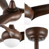 JONATHAN Y JYL9718C Aviator 52″ 1-Light Mobile-App/Remote-Controlled, 6-Speed Retro Swirl Integrated LED Ceiling Fan, Modern, Industrial, Coastal for Bedroom, Living Room, Dark Brown Wood(Neutral Brown Wood)