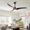 JONATHAN Y JYL9718C Aviator 52″ 1-Light Mobile-App/Remote-Controlled, 6-Speed Retro Swirl Integrated LED Ceiling Fan, Modern, Industrial, Coastal for Bedroom, Living Room, Dark Brown Wood(Neutral Brown Wood)