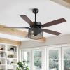 JONATHAN Y JYL9721A Max 52″ 3-Light Mobile-App/Remote-Controlled, LED Ceiling Fan, Bohemian, Industrial, Farmhouse, Modern, Contemporary, Transitional for Bedroom, Living Room, Office, Dark Walnut(Dark Walnut)