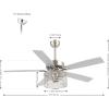 JONATHAN Y JYL9721A Max 52″ 3-Light Mobile-App/Remote-Controlled, LED Ceiling Fan, Bohemian, Industrial, Farmhouse, Modern, Contemporary, Transitional for Bedroom, Living Room, Office, Dark Walnut(White Maple)