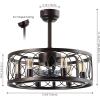 JONATHAN Y JYL9732A Celeste 21.6″ 6-Light Industrial Farmhouse 6-Speed Metal Mobile-App/Remote-Controlled Caged LED Ceiling Fan, Oil Rubbed Bronze for Living Room, Dining Room(Oil-Rubbed Bronze)