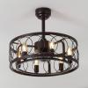 JONATHAN Y JYL9732A Celeste 21.6″ 6-Light Industrial Farmhouse 6-Speed Metal Mobile-App/Remote-Controlled Caged LED Ceiling Fan, Oil Rubbed Bronze for Living Room, Dining Room(Oil-Rubbed Bronze)