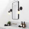 JONATHAN Y JYL9908A Kondo 27″ 3-Light Modern Farmhouse Iron LED Vanity, Transitional, Farmhouse, Industrial, Contemporary, Glam, Living Room, Kitchen, Bedroom, Bathroom, Foyer, Oil Rubbed Bronze/Clear(Oil-Rubbed Bronze)