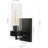 JONATHAN Y JYL9909B-SET2 Harper 4.5″ 1-Light Modern Farmhouse Iron/Glass LED Sconce Contemporary Midcentury Entryway Lobby Kitchen Bathroom Bedroom Living Room, Oil Rubbed Bronze/Clear (Set of 2)(Oil-Rubbed Bronze)