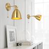 JONATHAN Y JYL9911A-SET2 Hudson 6.5″ 1-Light Farmhouse Bohemian Iron LED Sconce Coastal Transitional 2700K 40W Bulbs Entryway Lobby Kitchen Bathroom Bedroom Living Room Hallway, Brass Gold (Set of 2)(Brass Gold)