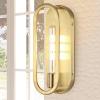 JONATHAN Y JYL9917A Emilia 4.75″ 1-Light Modern Bohemian Iron LED Sconce Contemporary Coastal Entryway Lobby Kitchen Bathroom Bedroom Living Room Hallway, Brass Gold(Brass Gold)