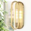 JONATHAN Y JYL9917A Emilia 4.75″ 1-Light Modern Bohemian Iron LED Sconce Contemporary Coastal Entryway Lobby Kitchen Bathroom Bedroom Living Room Hallway, Brass Gold(Brass Gold)