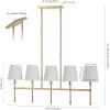 JONATHAN Y JYL9919A Sophie 38.5″ 5-Light Modern Midcentury Iron Linear LED Pendant Contemporary French Country Adjustable Dining Room Living Room Kitchen Island Foyer Bedroom Hallway, Brass Gold(Brass Gold)