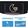 JONATHAN Y NEN1003A Moon 11.8″ Contemporary Glam Acrylic Box USB Operated LED Neon Light, Pink/Yellow Plug in Wall Light for Bedroom Wall Décor, Kids Bedroom, Party Supplier