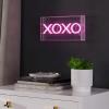 JONATHAN Y NEN1005A XOXO 11.75″ Contemporary Glam Acrylic Box USB Operated LED Neon Light, Pink Plug in Wall Light for Bedroom Wall Décor, Kids Bedroom, Party Supplier