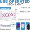 JONATHAN Y NEN1005A XOXO 11.75″ Contemporary Glam Acrylic Box USB Operated LED Neon Light, Pink Plug in Wall Light for Bedroom Wall Décor, Kids Bedroom, Party Supplier