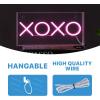 JONATHAN Y NEN1005A XOXO 11.75″ Contemporary Glam Acrylic Box USB Operated LED Neon Light, Pink Plug in Wall Light for Bedroom Wall Décor, Kids Bedroom, Party Supplier