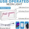 JONATHAN Y NEN1006A Yass Queen 11.8″ Contemporary Glam Acrylic Box USB Operated LED Neon Light, Pink Plug in Wall Light for Bedroom Wall Décor, Kids Bedroom, Party Supplier